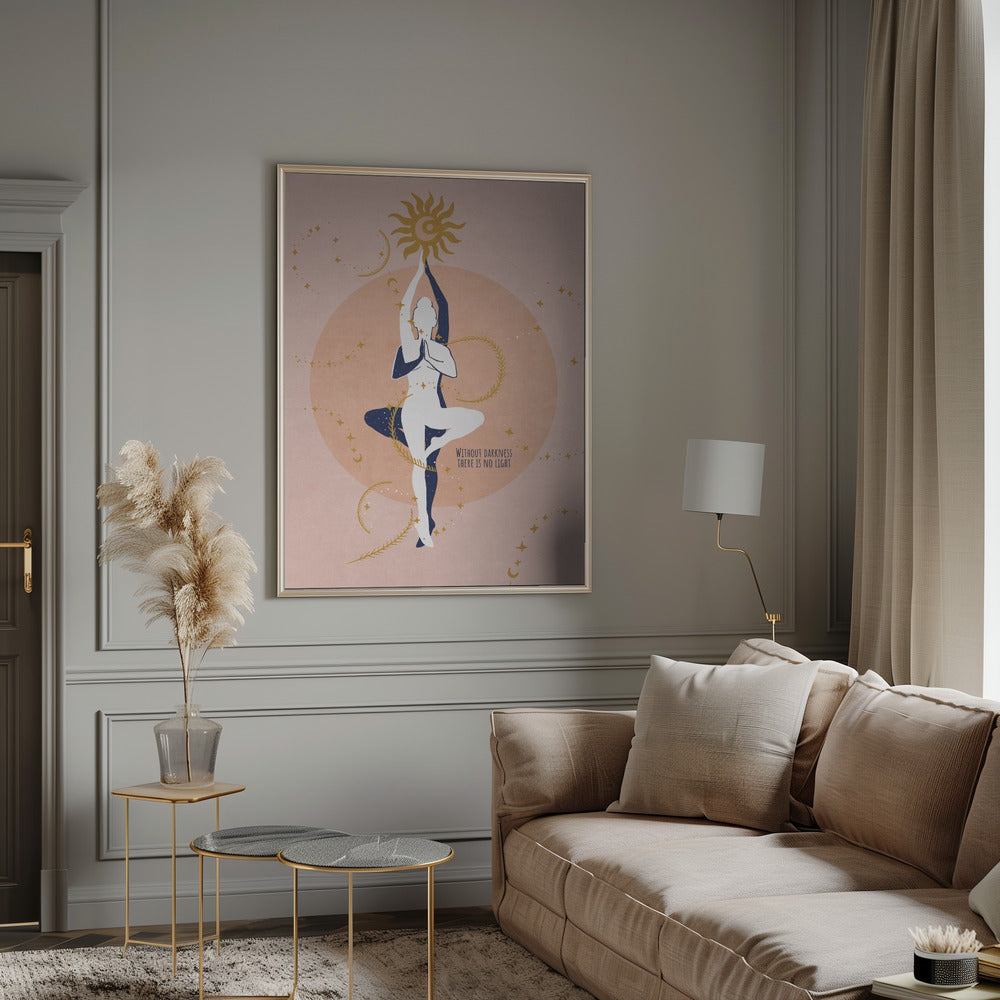 Wall Art Spiritual Sun, Moon, Stars Poster-Canvas Print-DECOROLALA