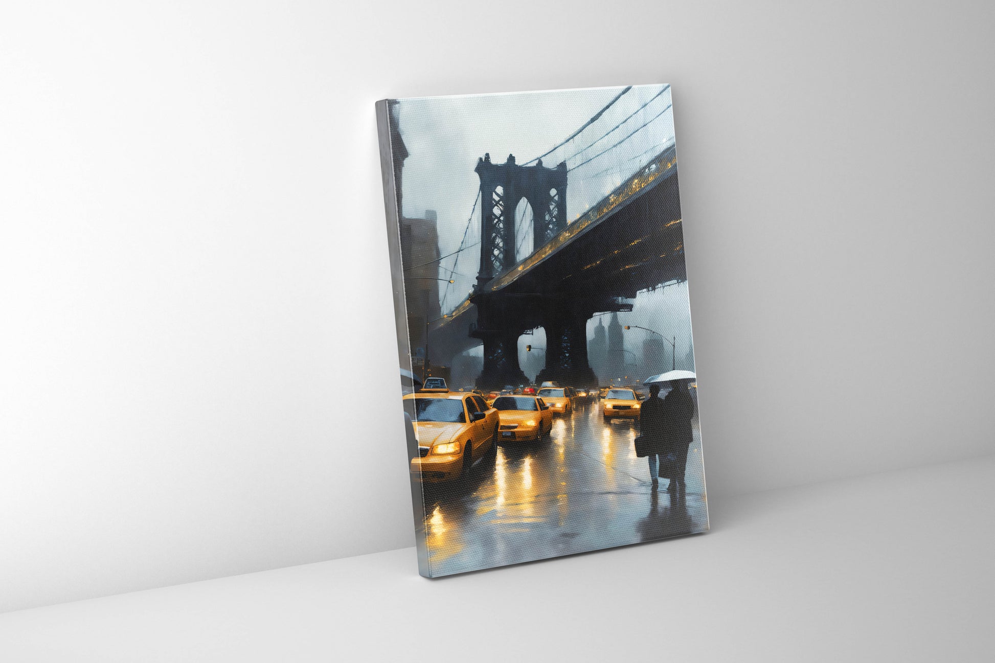 Wall Art-Stylized DUMBO NYC Bridge Skyline-Canvas Print-Wall Art-DECOROLALA