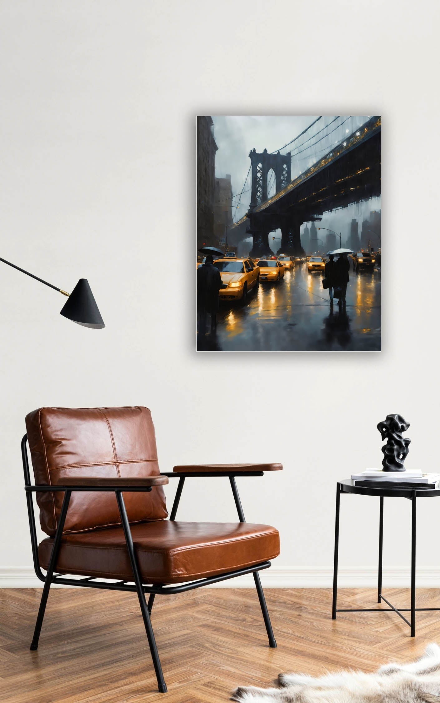 Wall Art-Stylized DUMBO NYC Bridge Skyline-Canvas Print-Wall Art-DECOROLALA