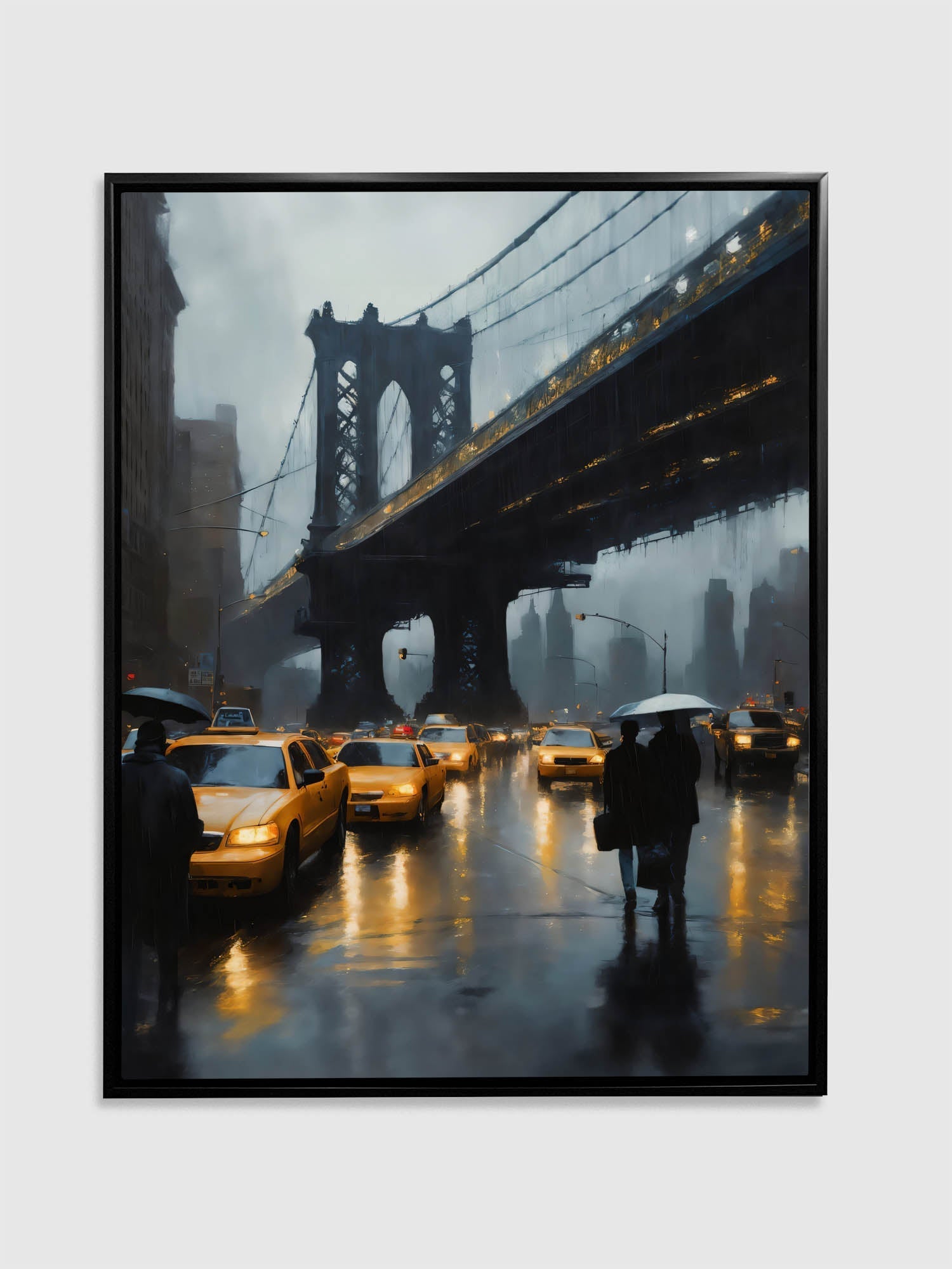 Wall Art-Stylized DUMBO NYC Bridge Skyline-Canvas Print-Wall Art-DECOROLALA