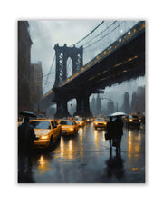 Wall Art-Stylized DUMBO NYC Bridge Skyline-Canvas Print-Wall Art-DECOROLALA