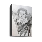 Wall Art Surprised Little Cherub Canvas Print-Canvas Print-DECOROLALA
