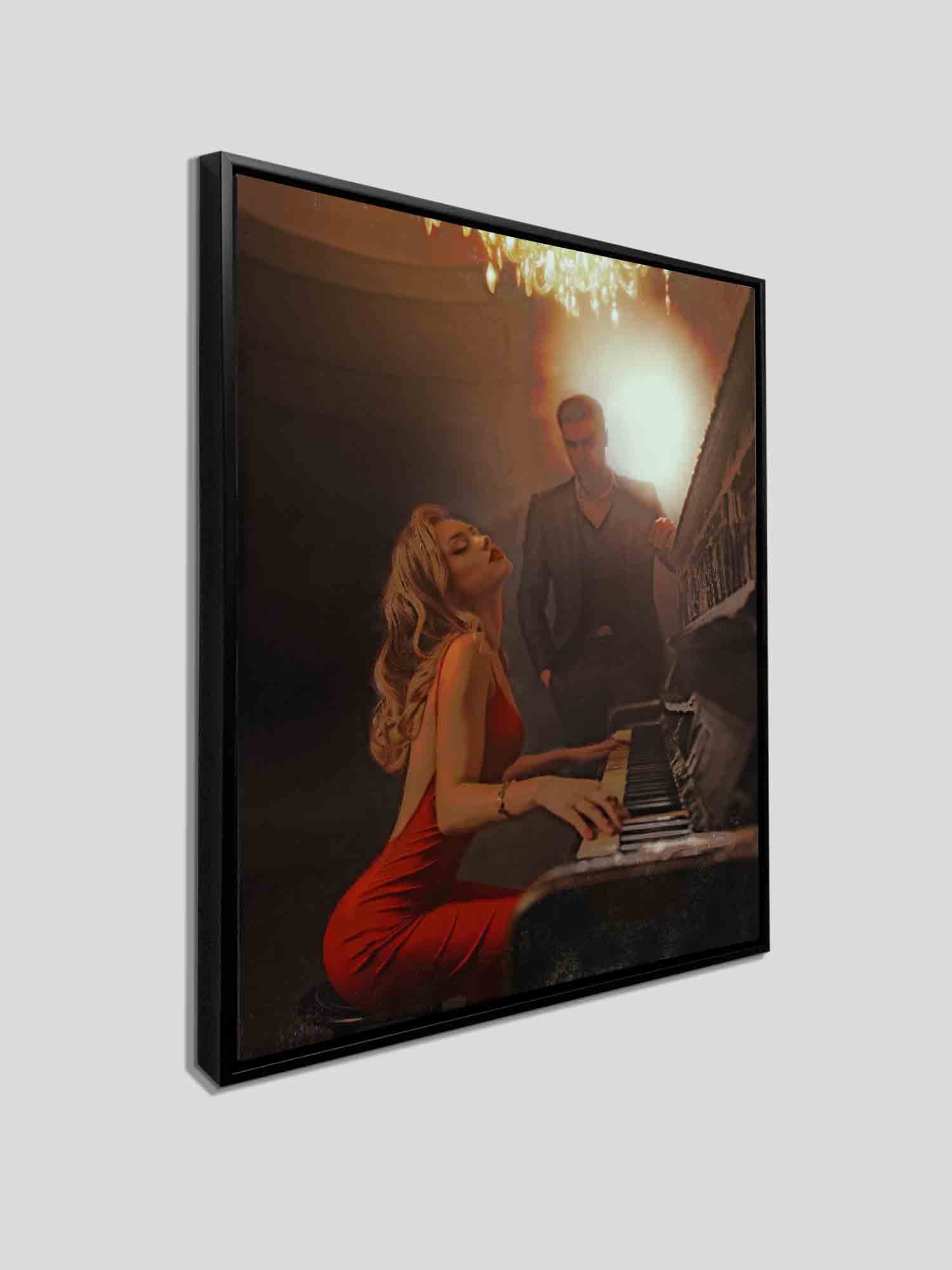 Wall Art-The piano at night. Fine art. Canvas Print Atwork-Wall Art-DECOROLALA