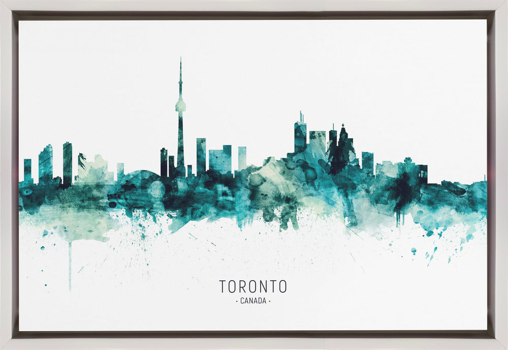 Wall Art Toronto Canada Skyline by Michael Tompsett-Canvas Print-DECOROLALA