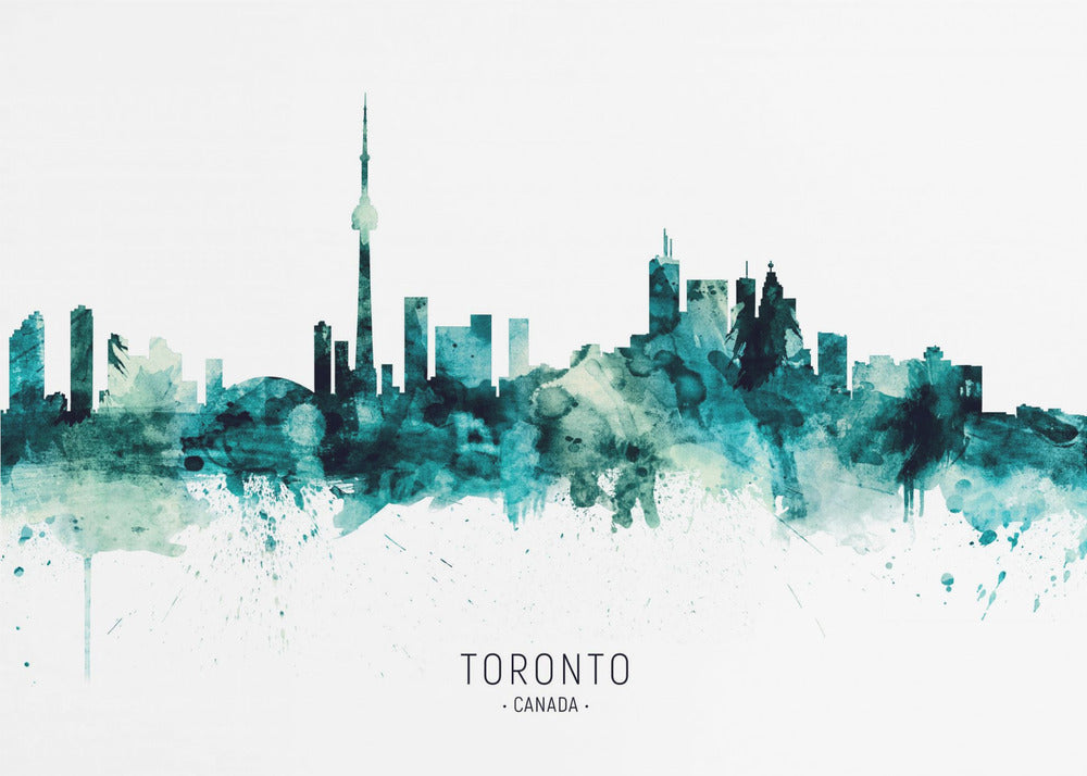 Wall Art Toronto Canada Skyline by Michael Tompsett-Canvas Print-DECOROLALA