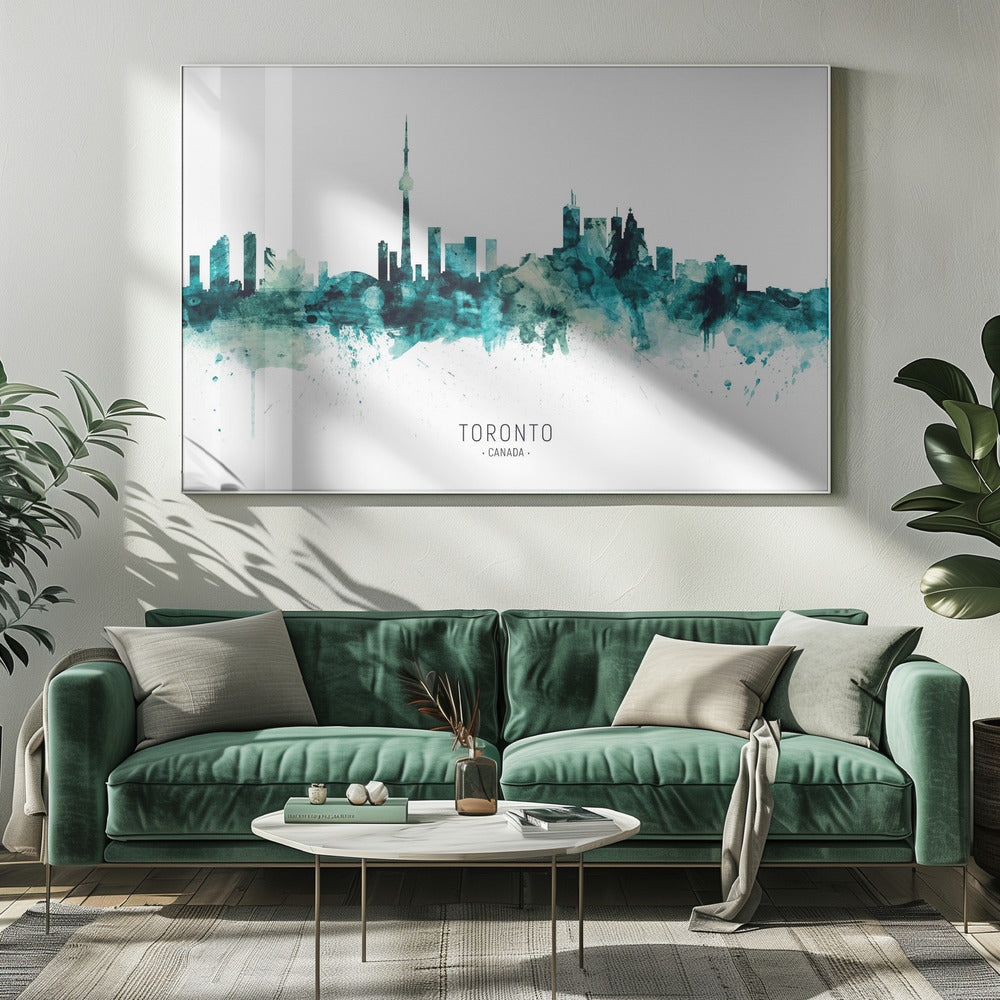 Wall Art Toronto Canada Skyline by Michael Tompsett-Canvas Print-DECOROLALA