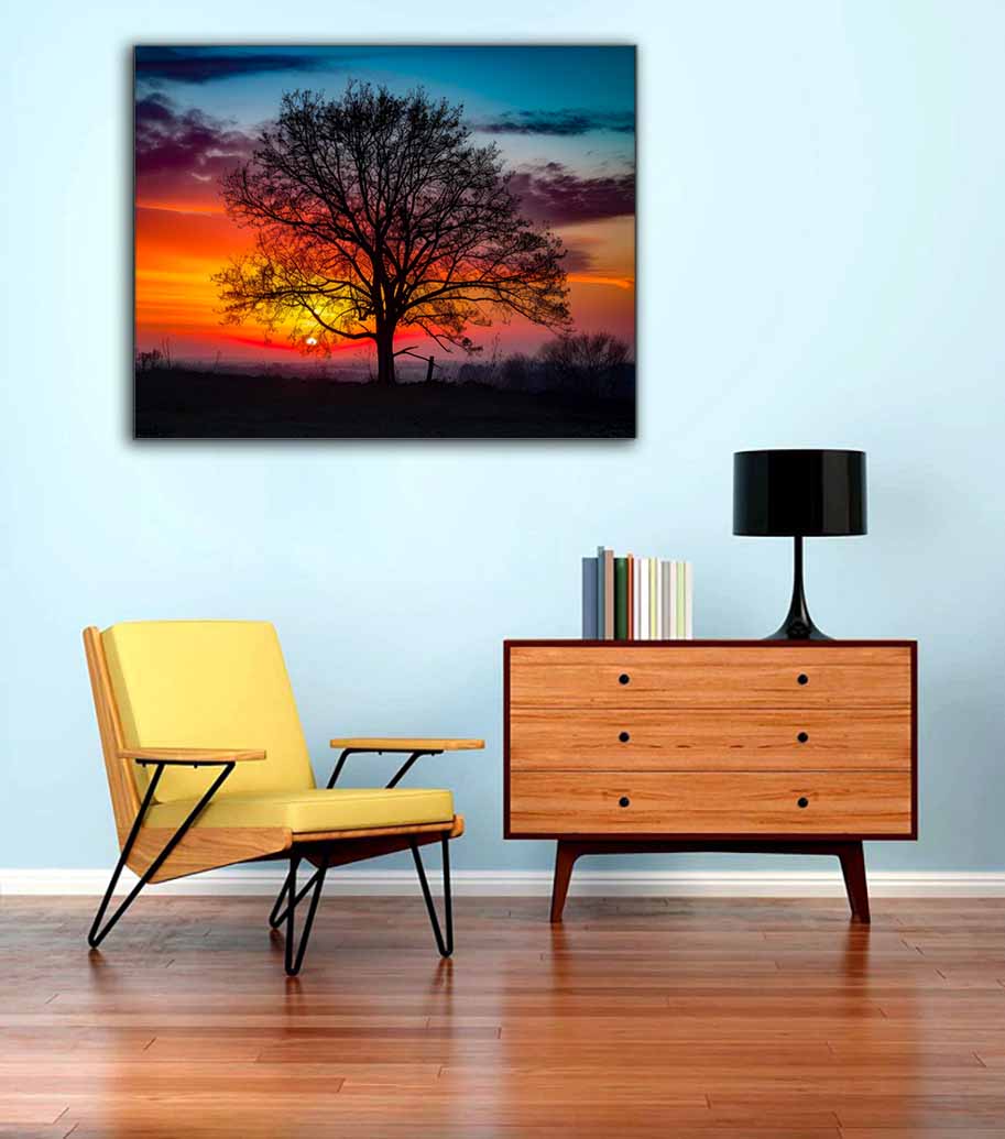 Wall Art Tranquil Sunset Canvas Print 48x36-Wall Art-DECOROLALA