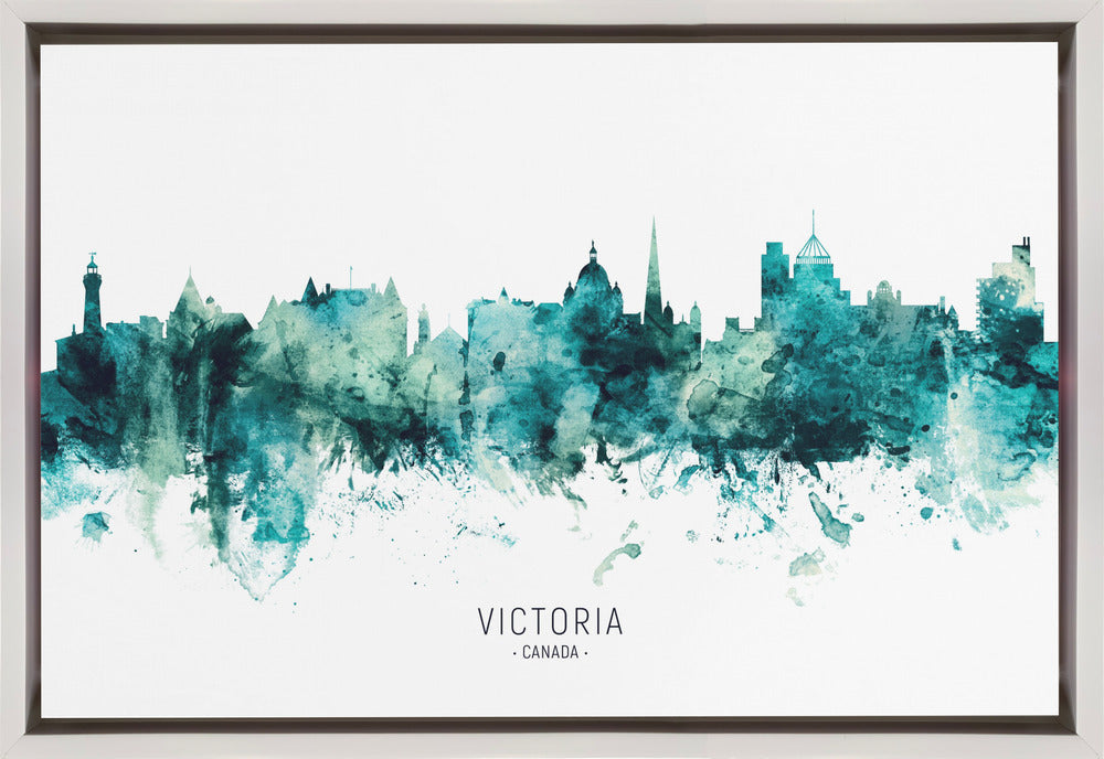 Wall Art Victoria Canada Skyline by Michael Tompsett-Canvas Print-DECOROLALA