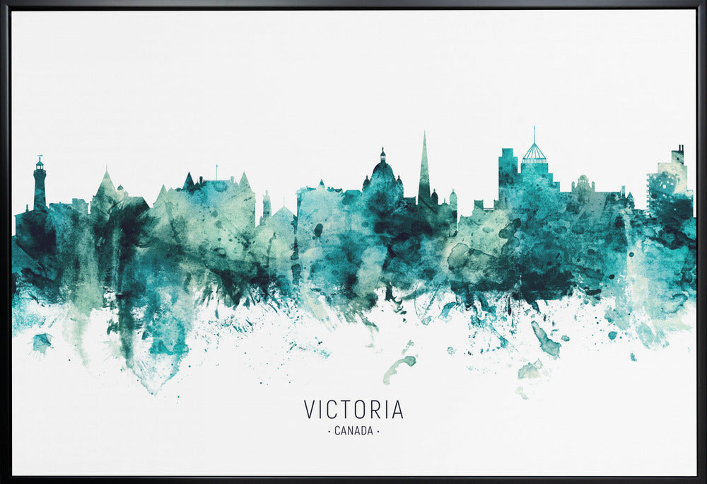 Wall Art Victoria Canada Skyline by Michael Tompsett-Canvas Print-DECOROLALA