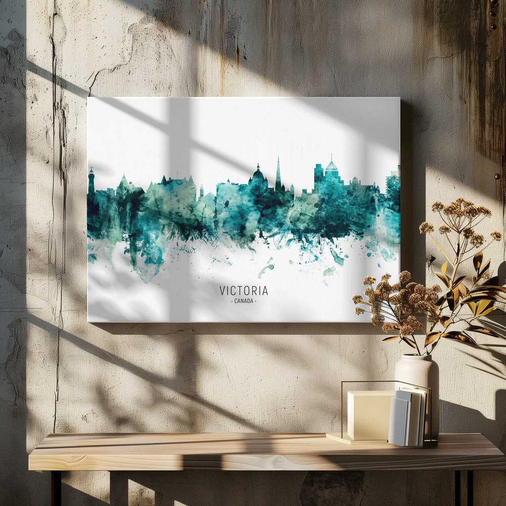 Wall Art Victoria Canada Skyline by Michael Tompsett-Canvas Print-DECOROLALA