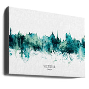 Wall Art Victoria Canada Skyline by Michael Tompsett-Canvas Print-DECOROLALA