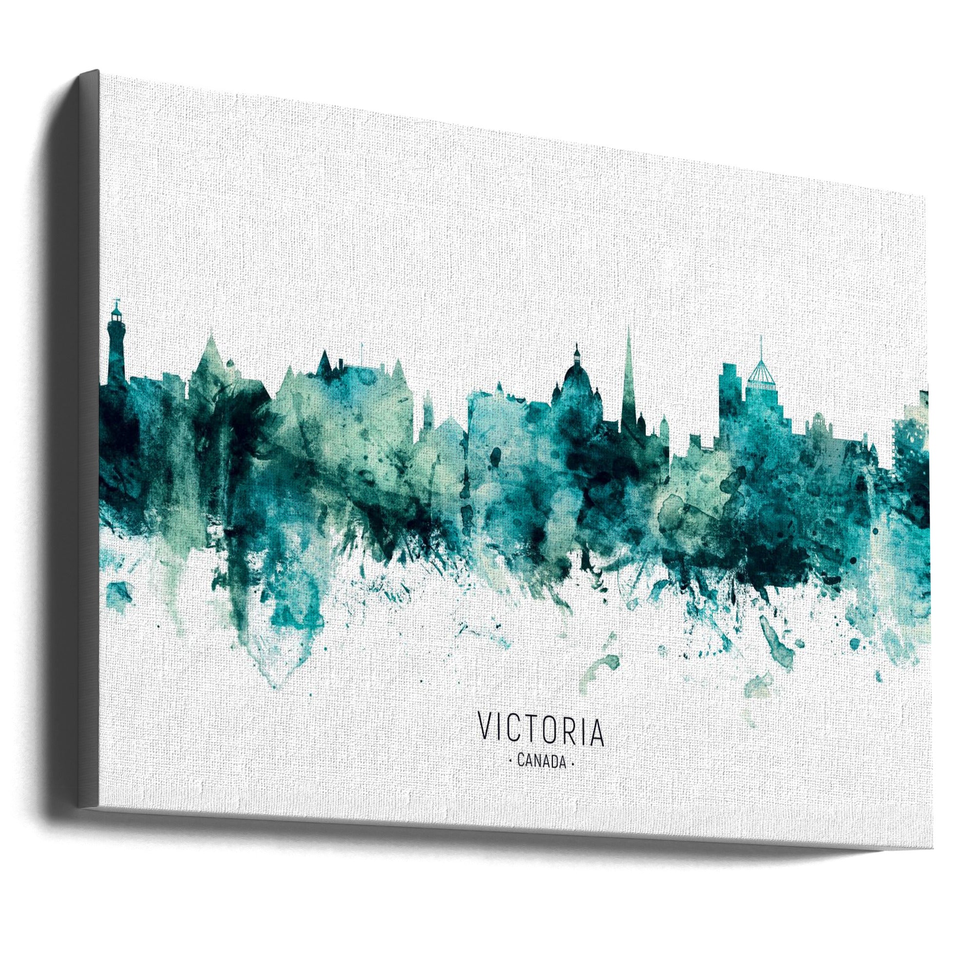 Wall Art Victoria Canada Skyline by Michael Tompsett-Canvas Print-DECOROLALA