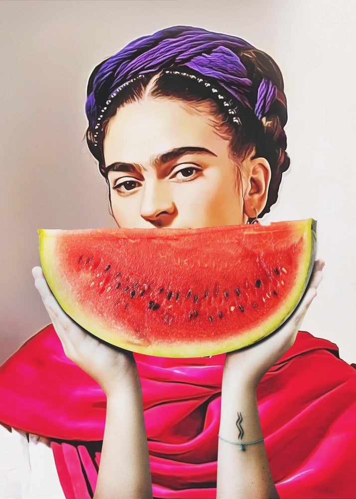 Wall Art Watermelon Frida by Dikhotomy-canvas-DECOROLALA
