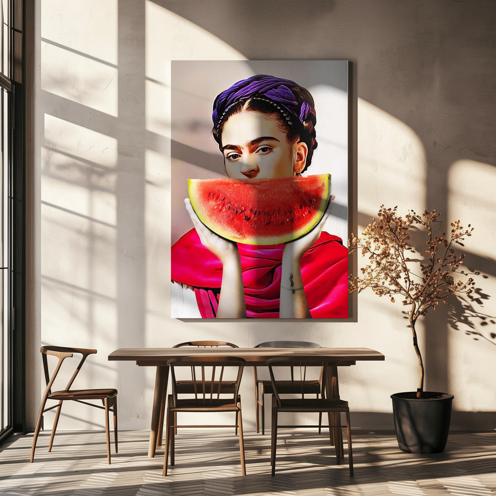 Wall Art Watermelon Frida by Dikhotomy-canvas-DECOROLALA