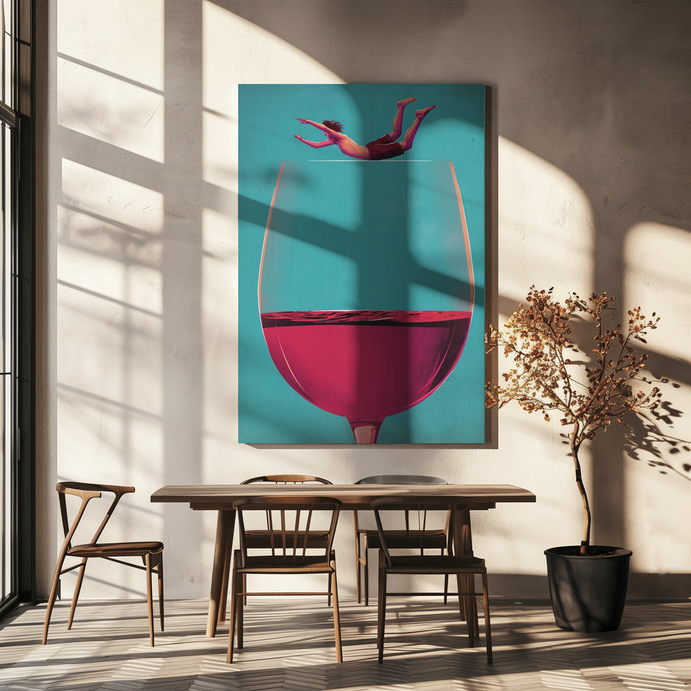 Wall Art Wine Dive by Andreas Magnusson-canvas-DECOROLALA