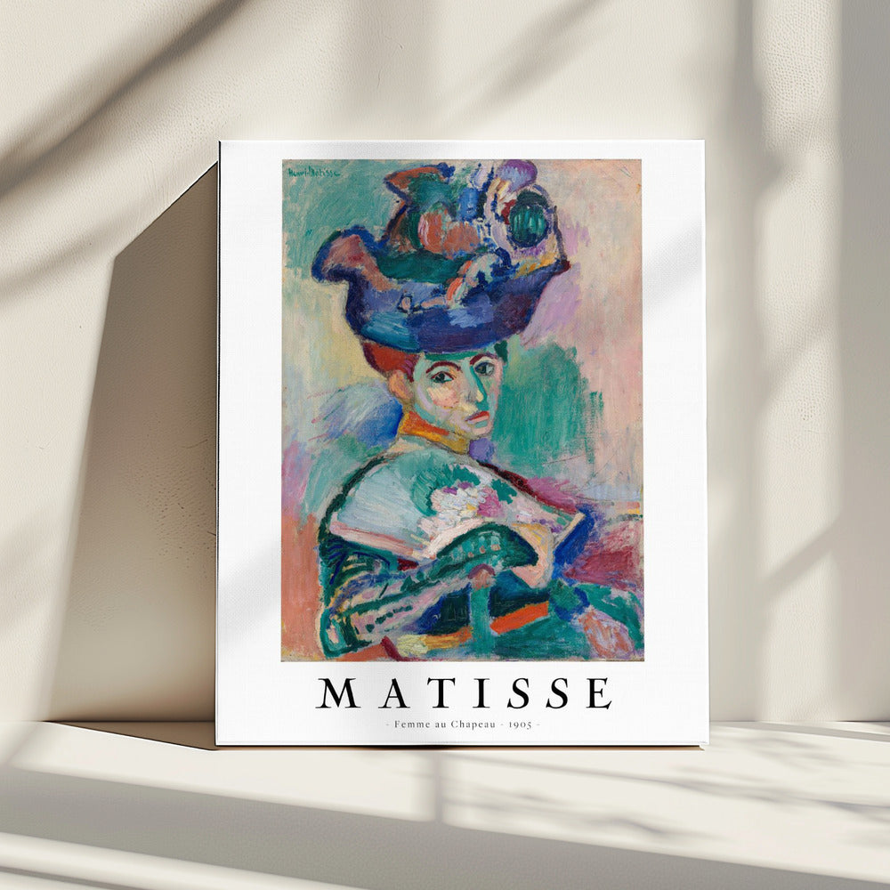Wall Art Woman With Hat 1905 Henri Matisse-canvas prints-DECOROLALA