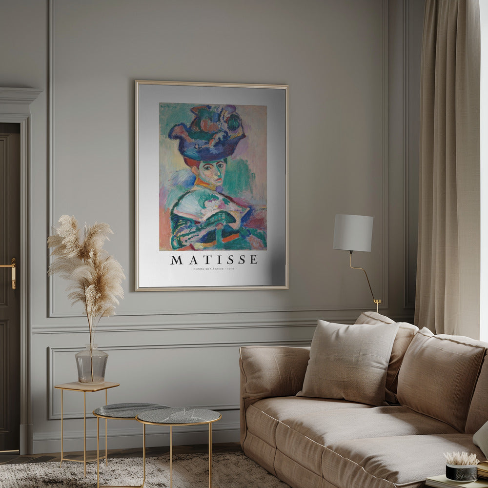 Wall Art Woman With Hat 1905 Henri Matisse-canvas prints-DECOROLALA