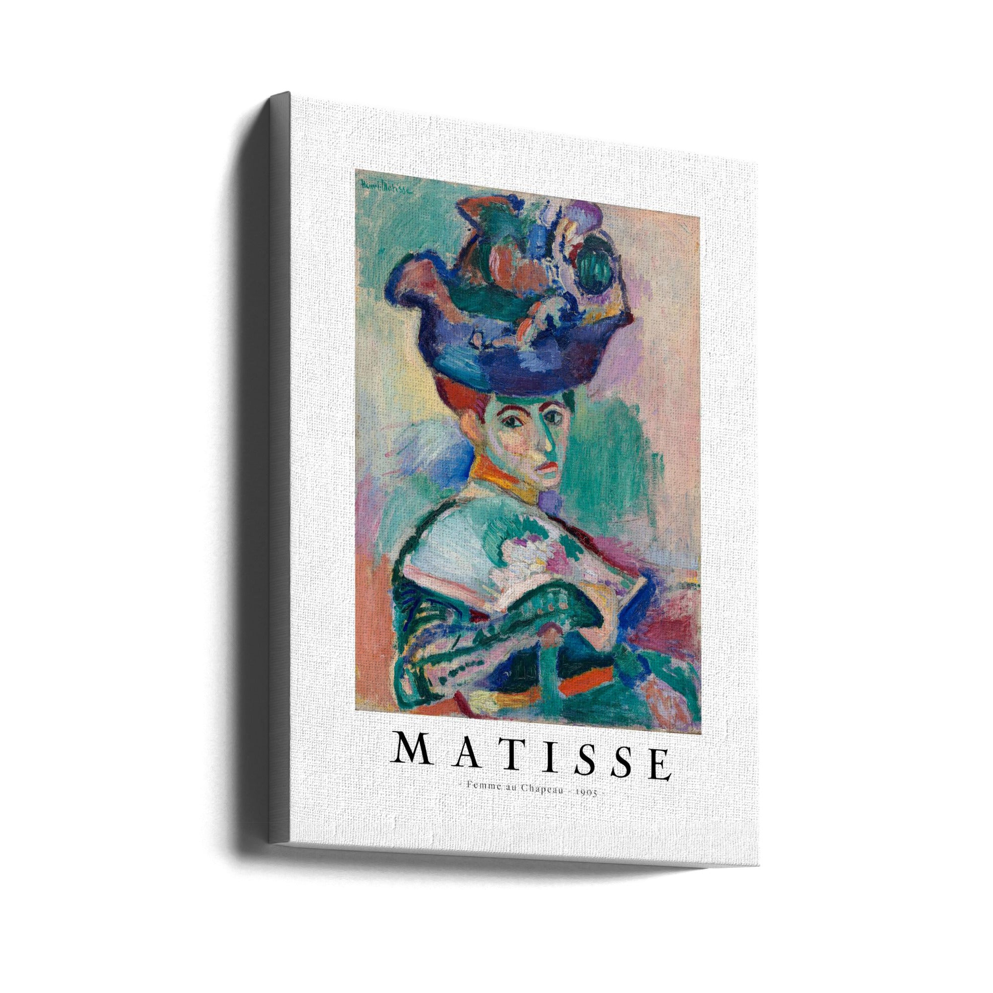 Wall Art Woman With Hat 1905 Henri Matisse-canvas prints-DECOROLALA