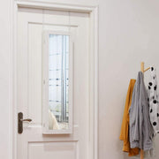Wall Door Mounted Mirrored Jewelry Cabinet Storage Organizer-White-Jewelry Armoires-DECOROLALA
