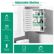 Wall Mount Medicine Cabinet Multifunction Storage Organizer-Wall Cabinets-DECOROLALA