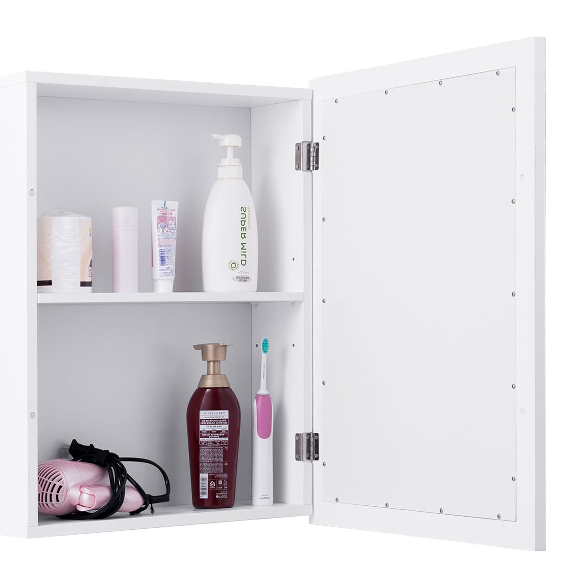 Wall Mounted Adjustable Medicine Storage Mirror Cabinet-Wall Cabinets-DECOROLALA