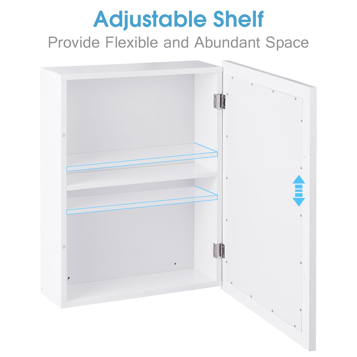 Wall Mounted Adjustable Medicine Storage Mirror Cabinet-Wall Cabinets-DECOROLALA
