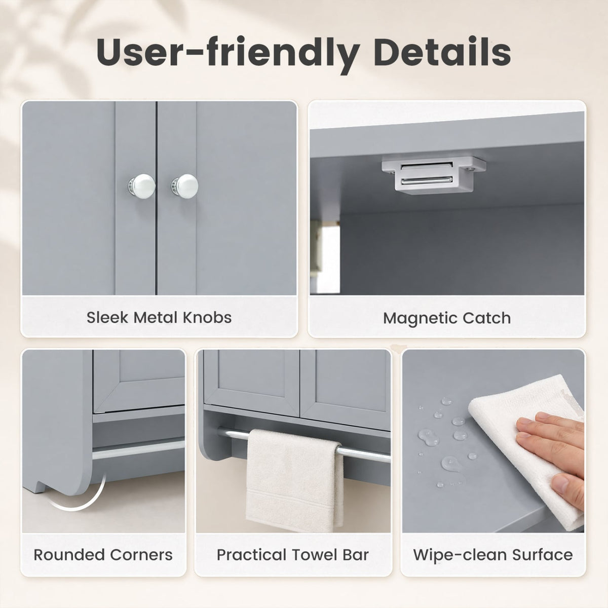 Wall Mounted Bathroom Medicine Cabinet with Towel Bar - White-Wall Cabinets-DECOROLALA