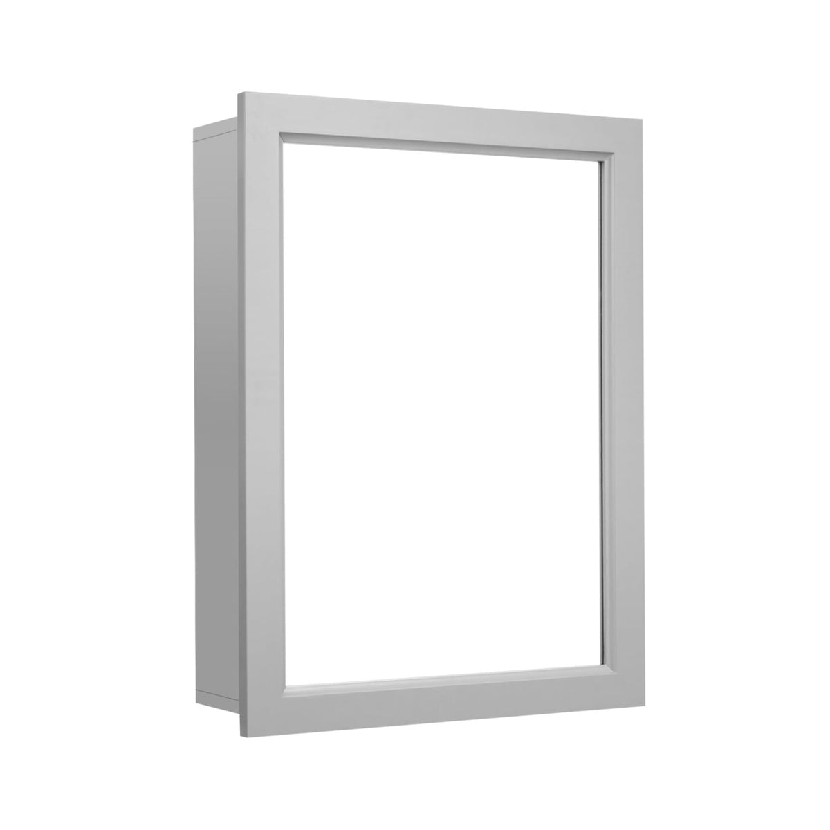 Wall-Mounted Mirrored Medicine Cabinet-Gray-Wall Cabinets-DECOROLALA