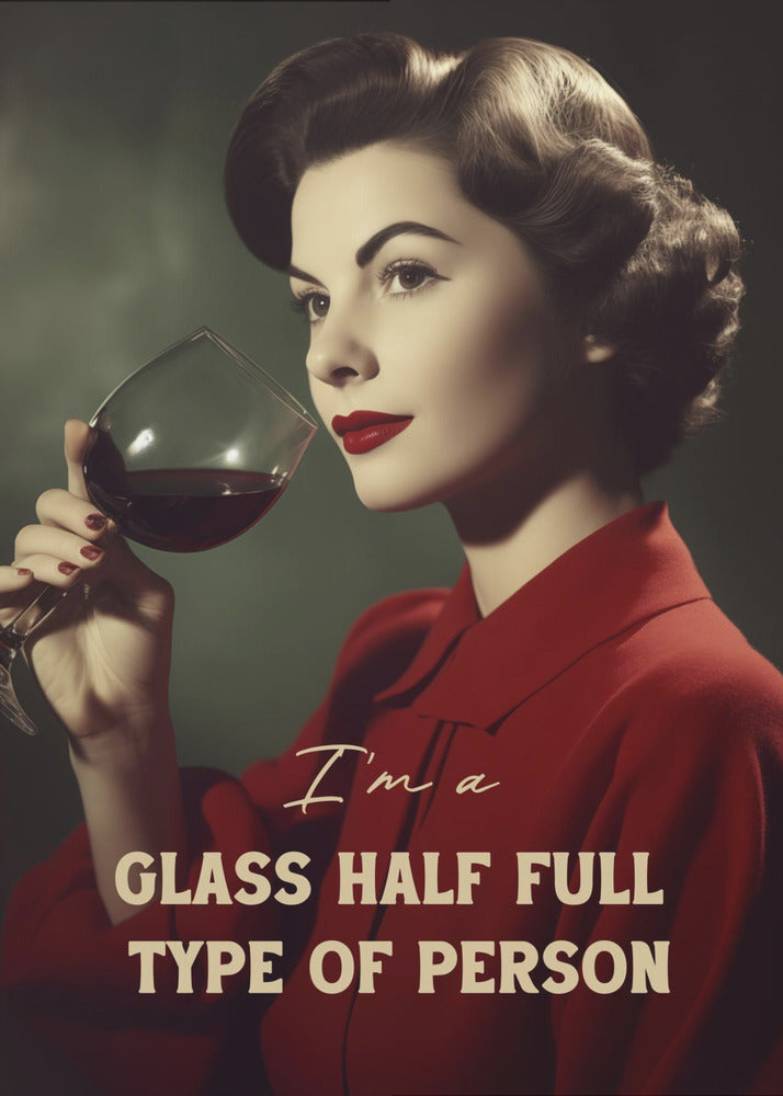 Wall art #039 I'm a glass half full type of person-Canvas Print-DECOROLALA