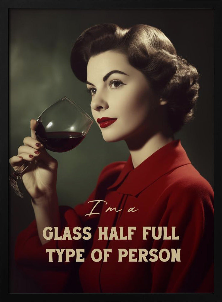 Wall art #039 I'm a glass half full type of person-Canvas Print-DECOROLALA