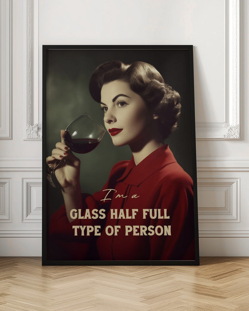 Wall art #039 I'm a glass half full type of person-Canvas Print-DECOROLALA