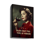 Wall art #039 I'm a glass half full type of person-Canvas Print-DECOROLALA