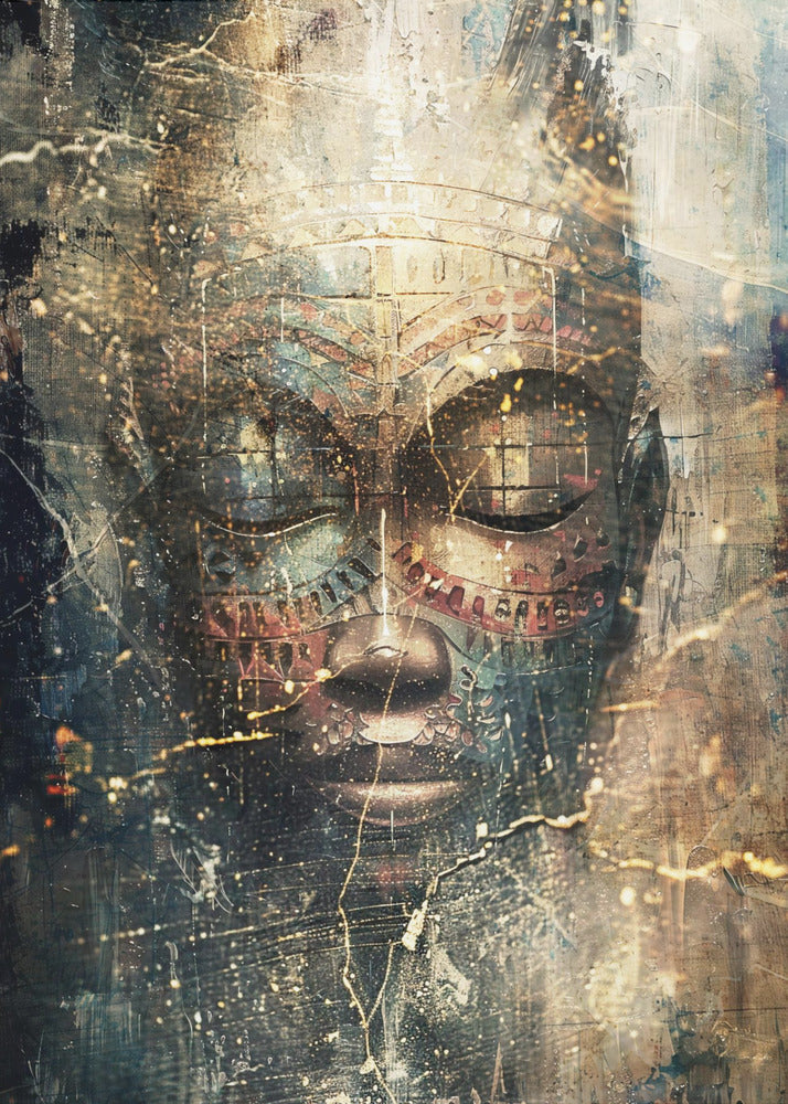 Wall art African Art Illustration Wallart 111-canvas-DECOROLALA