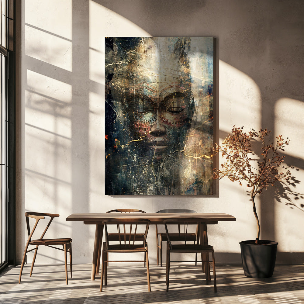 Wall art African Art Illustration Wallart 111-canvas-DECOROLALA