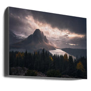 Wall art Assiniboine in Snow-Canvas Print-DECOROLALA