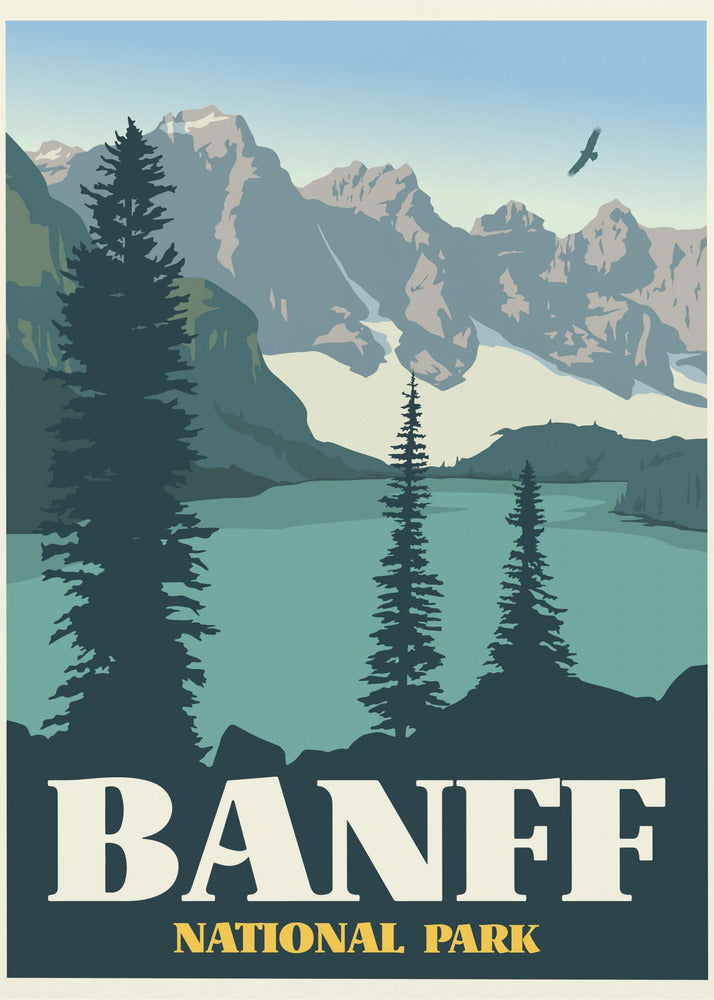 Wall art Banff National Park Travel Print-Canvas Print-DECOROLALA