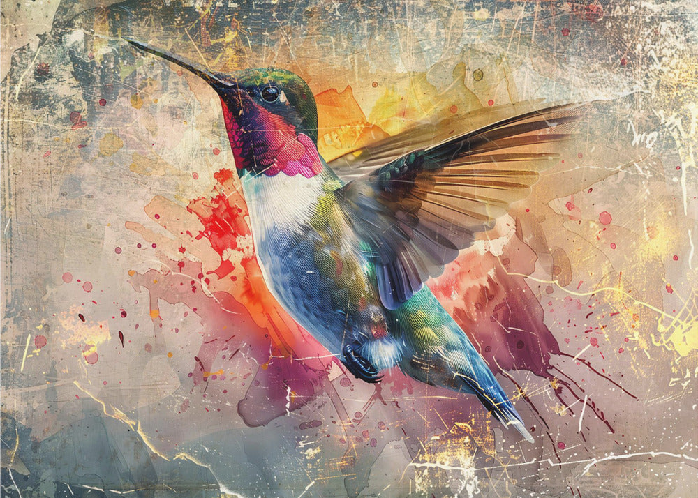 Wall art Bird Birds Animal Vintage Art Illustration Wallart 12-Canvas Print-DECOROLALA