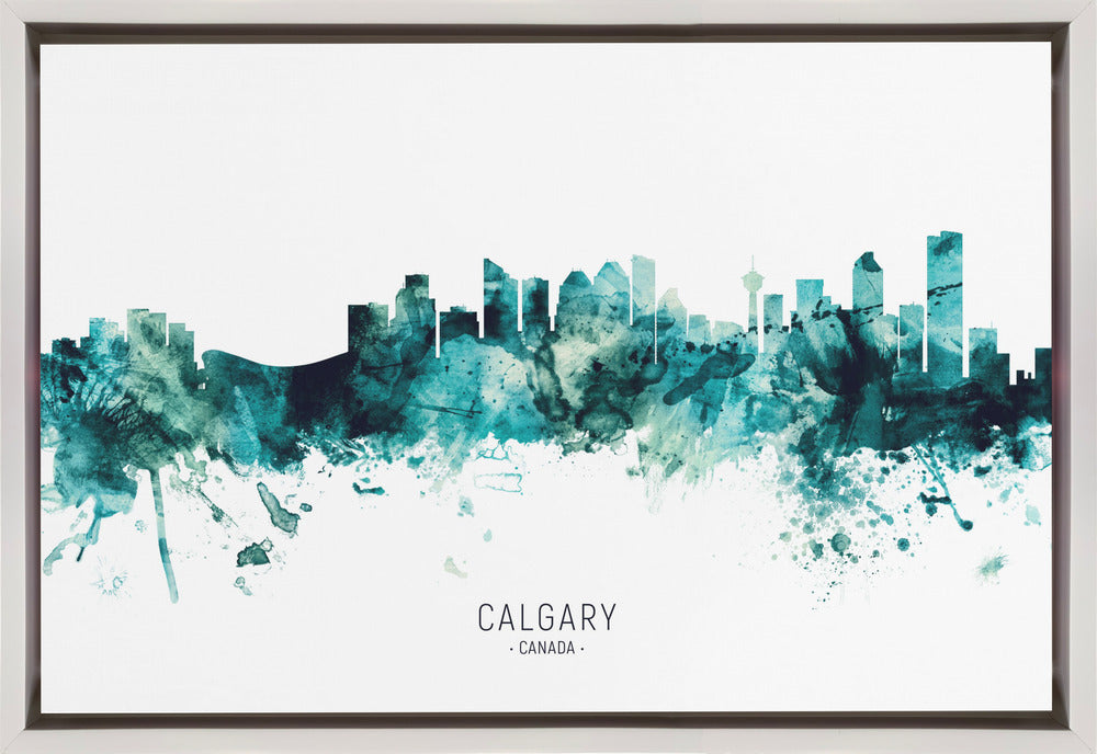 Wall art Calgary Canada Skyline-Canvas Print-DECOROLALA