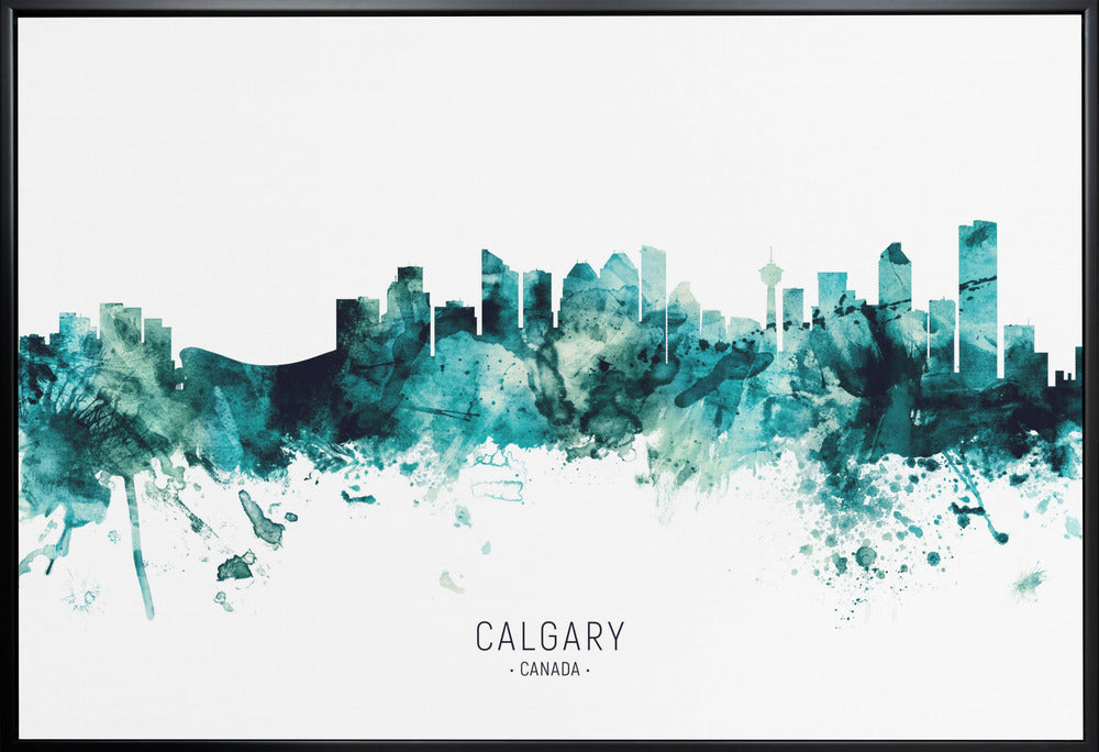 Wall art Calgary Canada Skyline-Canvas Print-DECOROLALA