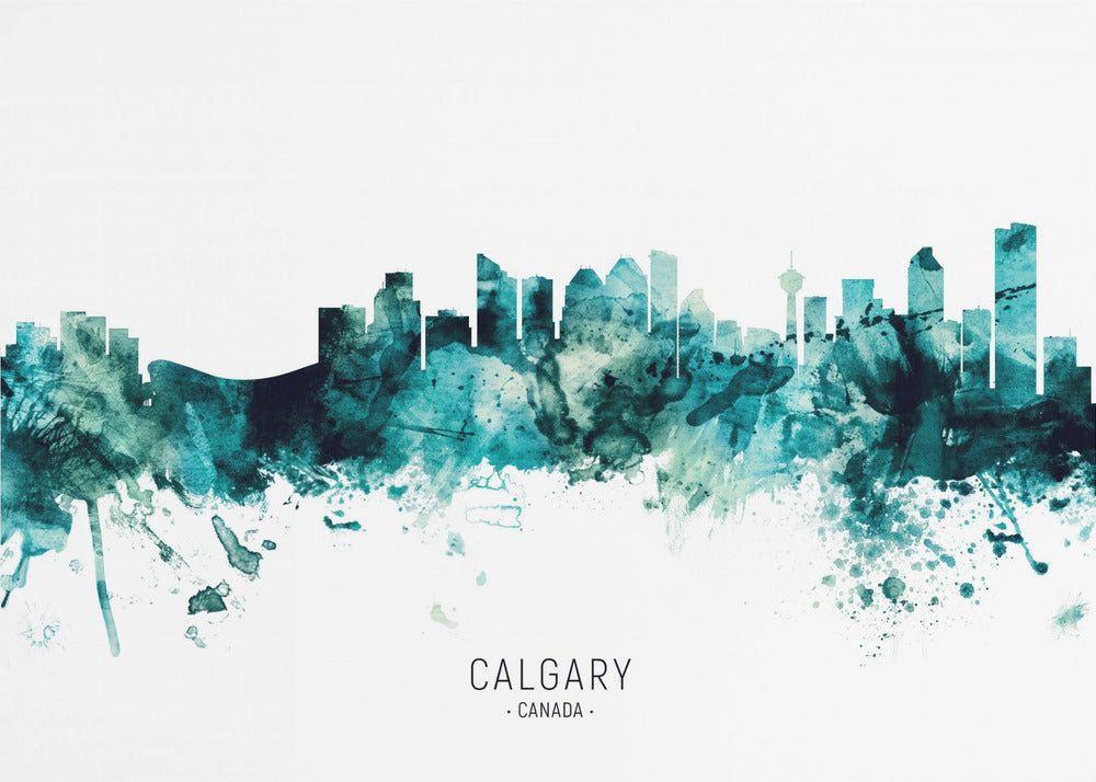 Wall art Calgary Canada Skyline-Canvas Print-DECOROLALA