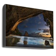 Wall art Cathedral Cove-Canvas Print-DECOROLALA