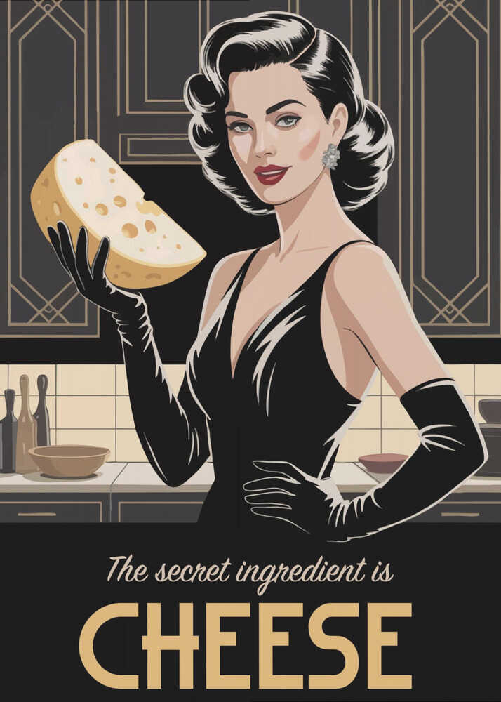 Wall art Cheesy Elegance-canvas prints-DECOROLALA