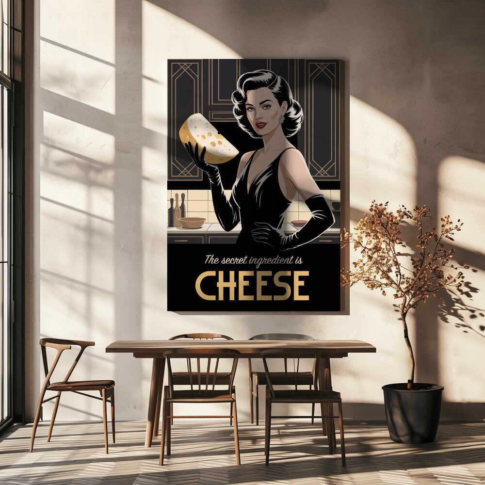 Wall art Cheesy Elegance-canvas prints-DECOROLALA