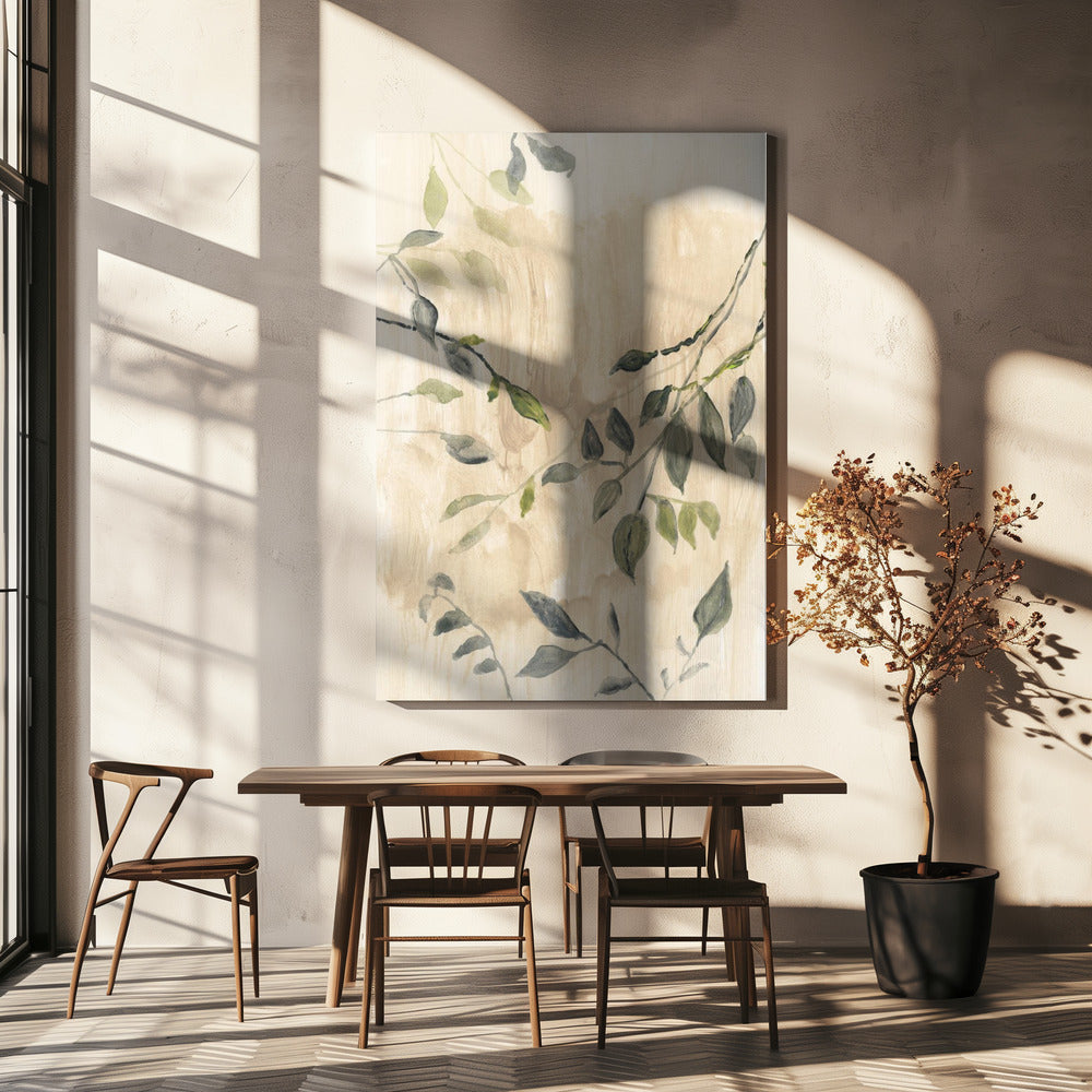 Wall art Colour Washed Leaves No1-Canvas Print-DECOROLALA