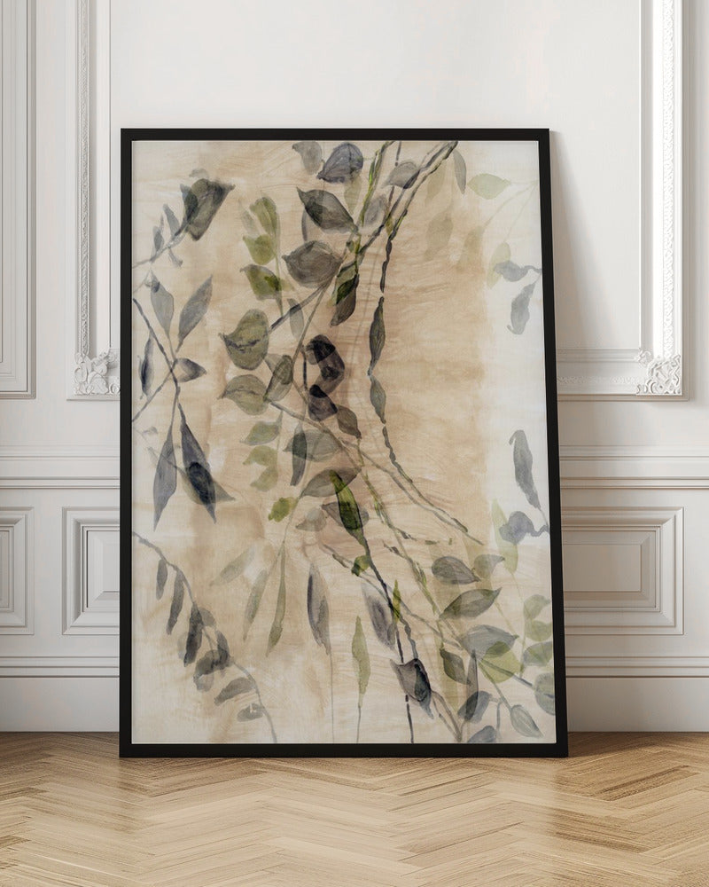 Wall art Colour Washed Leaves No3-Canvas Print-DECOROLALA