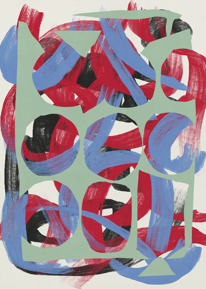 Wall art Dry directional strokes abstract 03-canvas-DECOROLALA