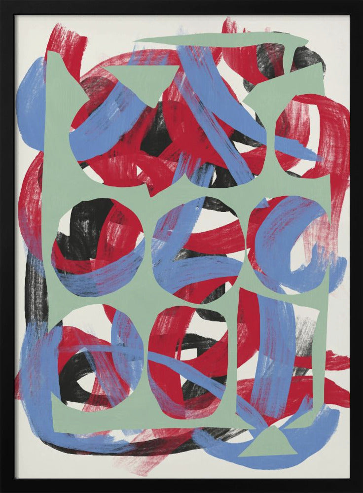 Wall art Dry directional strokes abstract 03-canvas-DECOROLALA