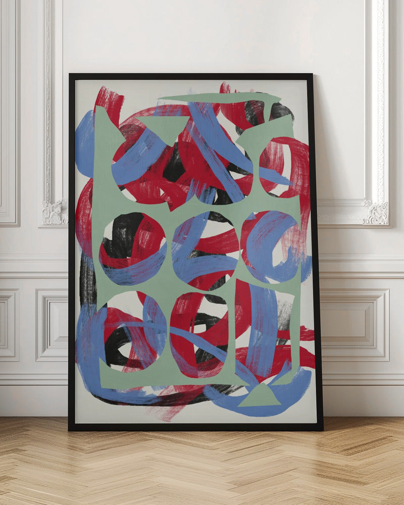 Wall art Dry directional strokes abstract 03-canvas-DECOROLALA