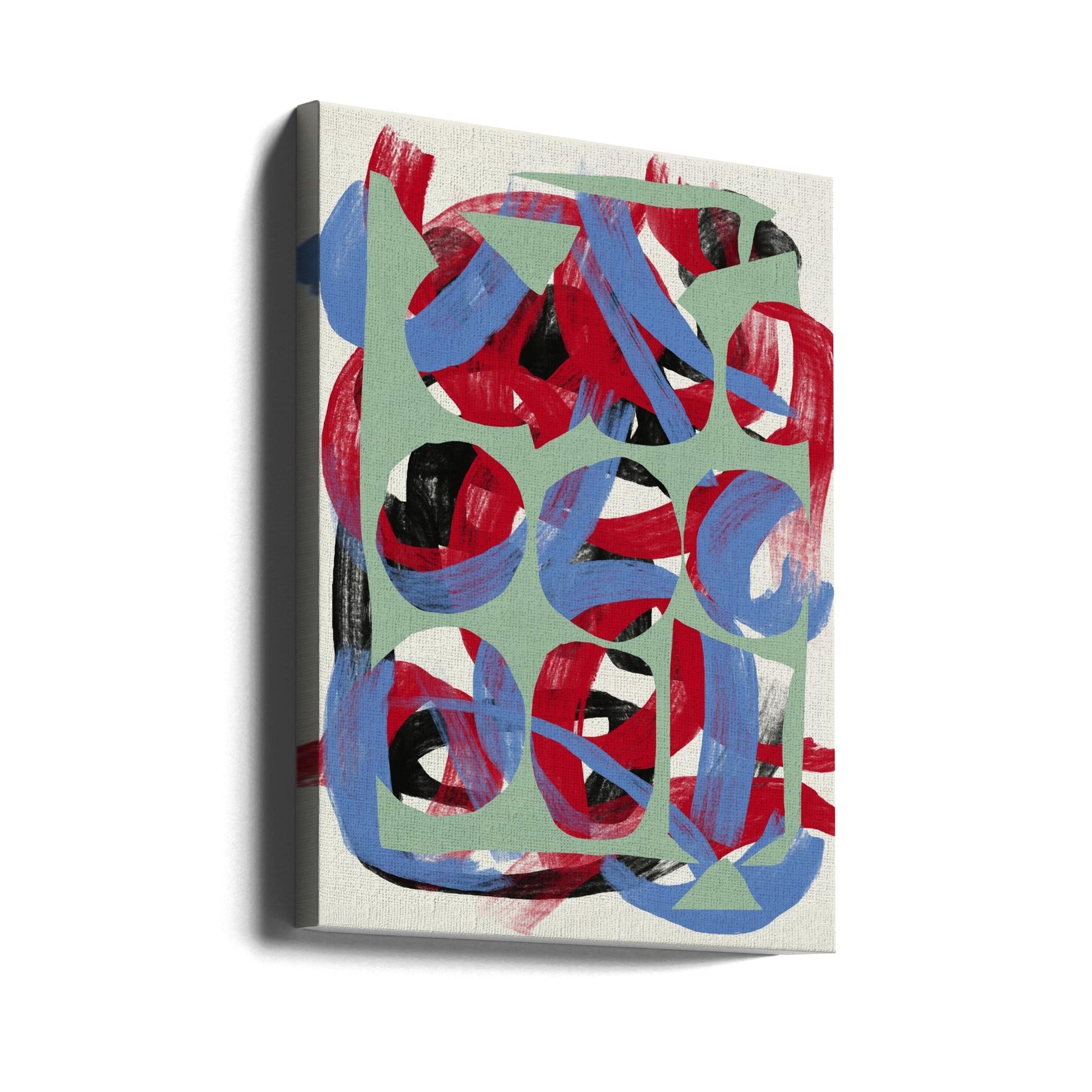 Wall art Dry directional strokes abstract 03-canvas-DECOROLALA