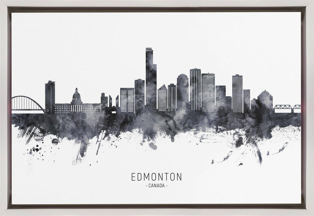 Wall art Edmonton Canada Skyline-Canvas Print-DECOROLALA